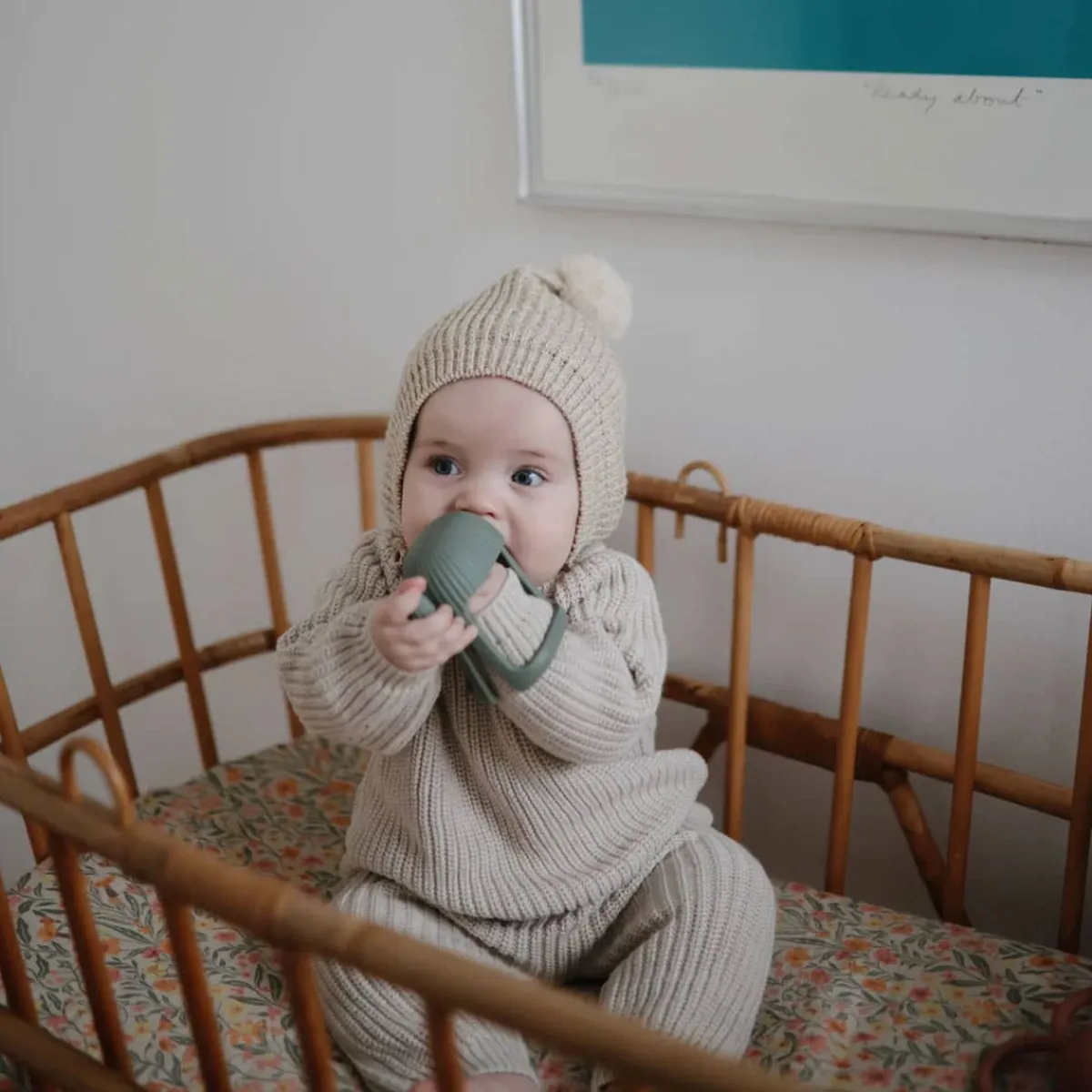 Teethers|Pacifiers + Clips-Mushie No-Drop Teether