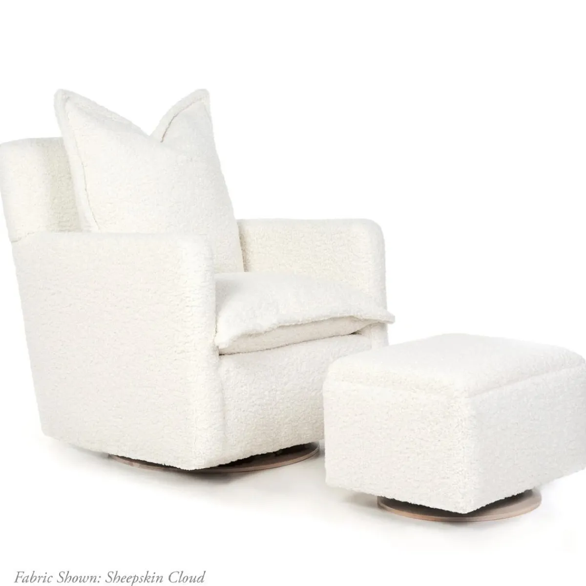 Gliders-Oilo Nola Swivel Glider with Wood Base (Grade D)