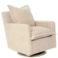 Gliders-Oilo Nola Swivel Glider with Wood Base (Grade D)
