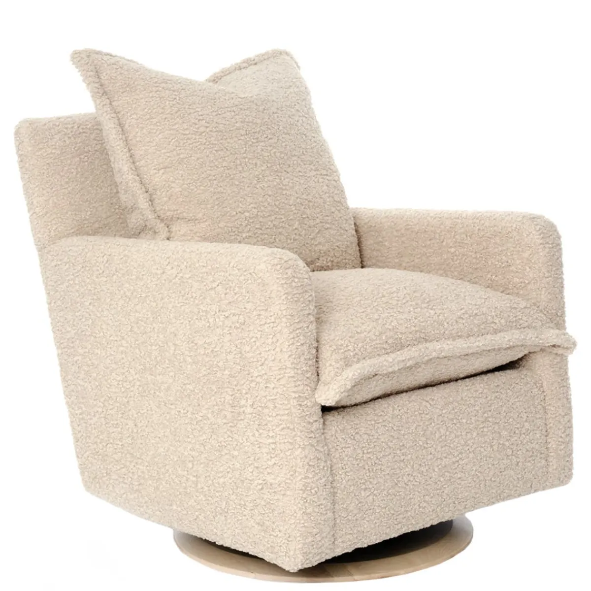 Gliders-Oilo Nola Swivel Glider with Wood Base (Grade D)