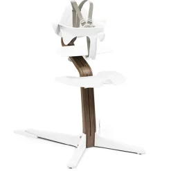 High Chairs & Boosters|Highchairs + Boosters-Stokke Nomi High Chair Bundle (Premium Solid Walnut) White
