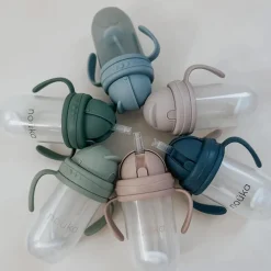 Kids Drinkware|Sippy Cups + Straw Cups-Nouka Non-Spill Weighted Straw Cup (9 oz)