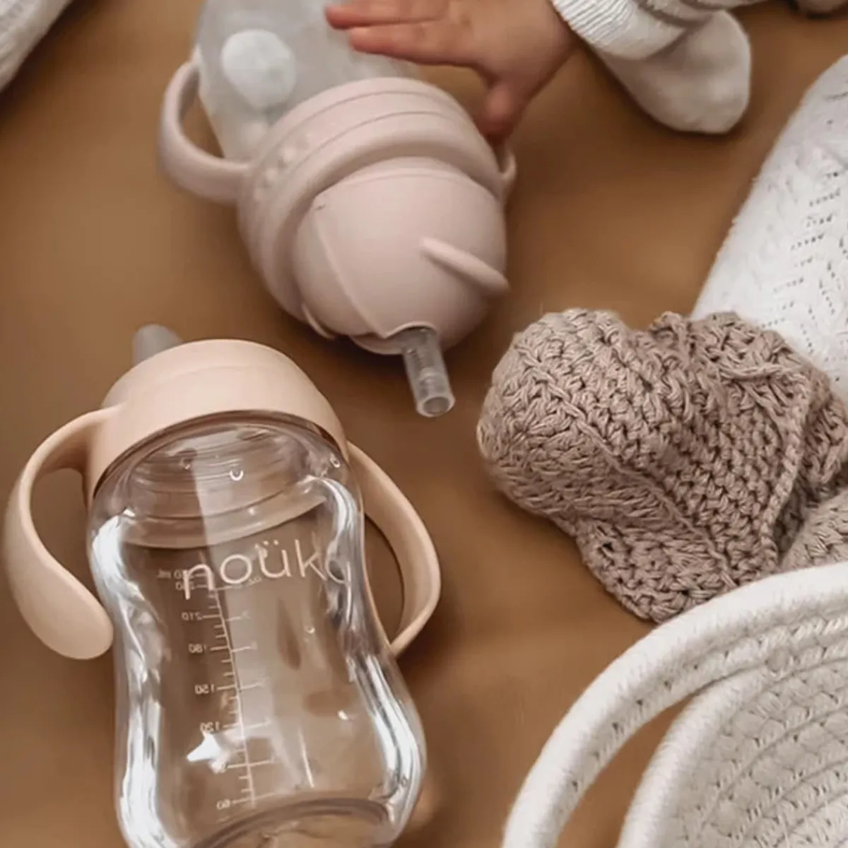 Kids Drinkware|Sippy Cups + Straw Cups-Nouka Non-Spill Weighted Straw Cup (9 oz)