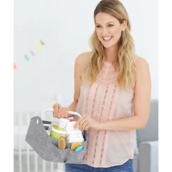 Storage-Skip Hop Nursery Style Light-Up Diaper Caddy