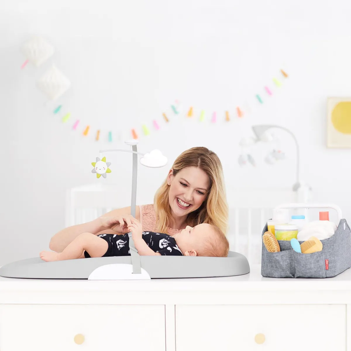 Changing Pads + Covers|Change Trays + Pads-Skip Hop Nursery Style Wipe Clean Changing Pad
