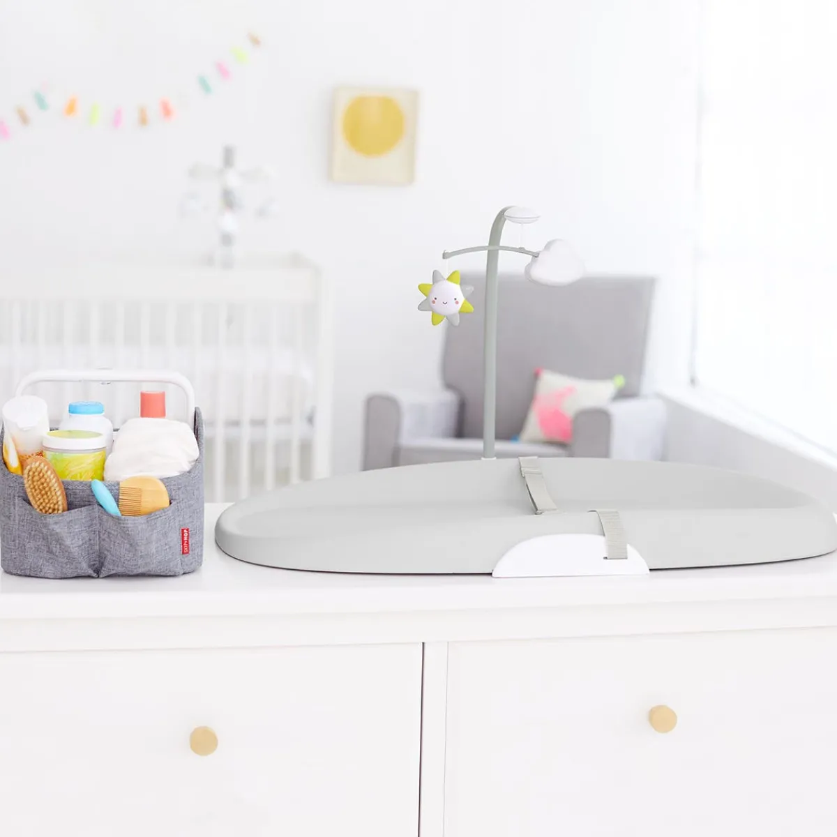 Changing Pads + Covers|Change Trays + Pads-Skip Hop Nursery Style Wipe Clean Changing Pad