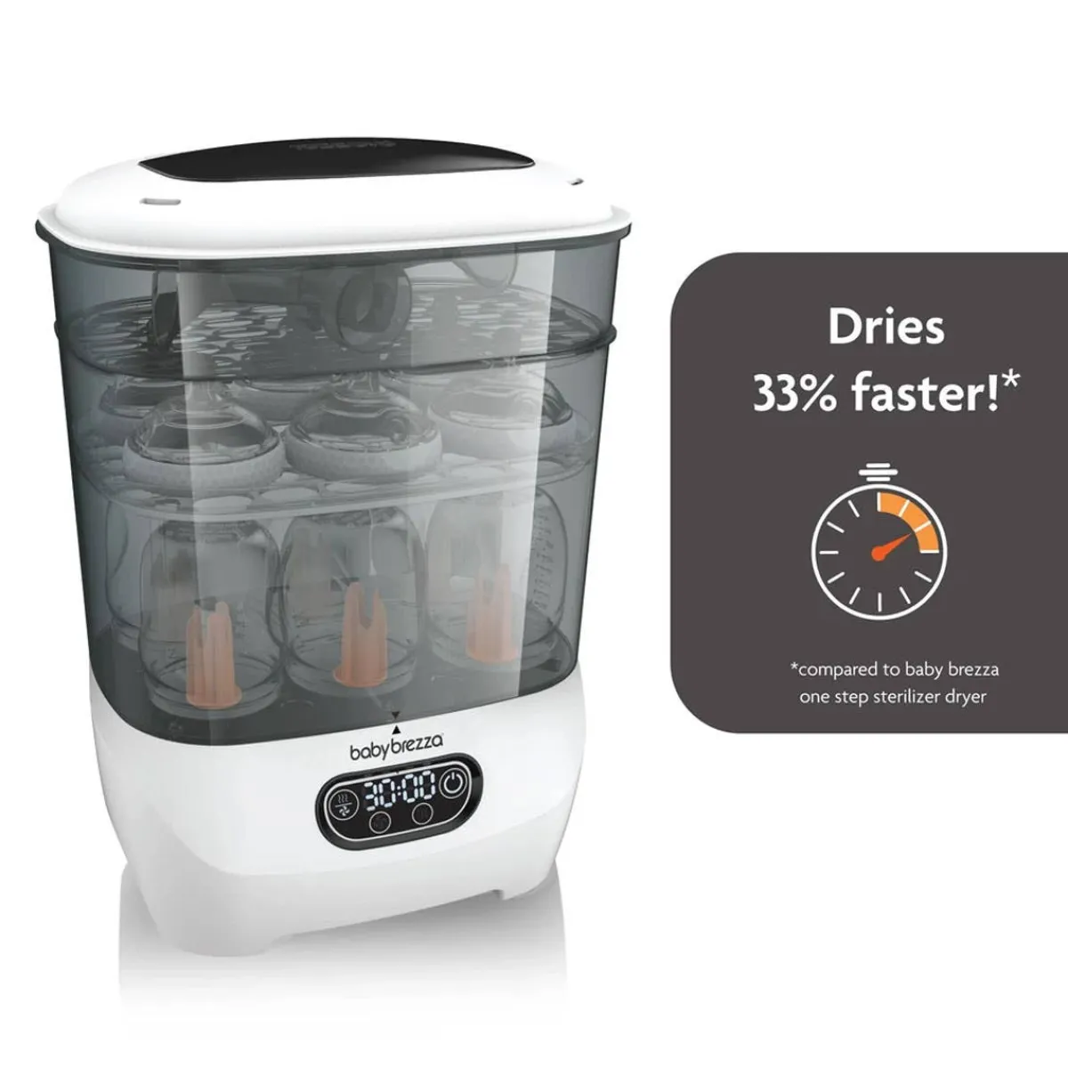 Bottle Sterilizers-Baby Brezza One Step Baby Bottle Sterilizer Dryer Advanced