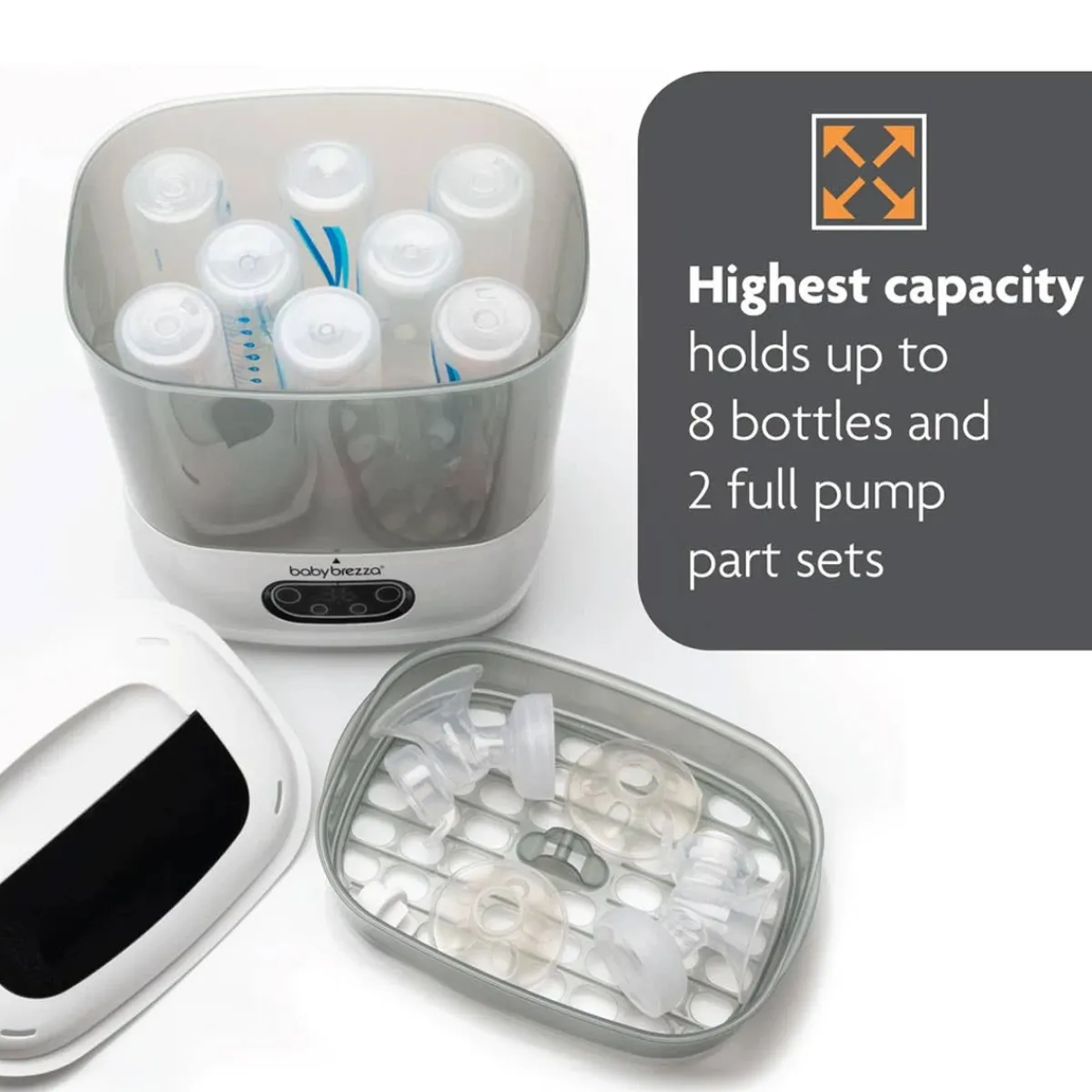 Bottle Sterilizers-Baby Brezza One Step Baby Bottle Sterilizer Dryer Advanced