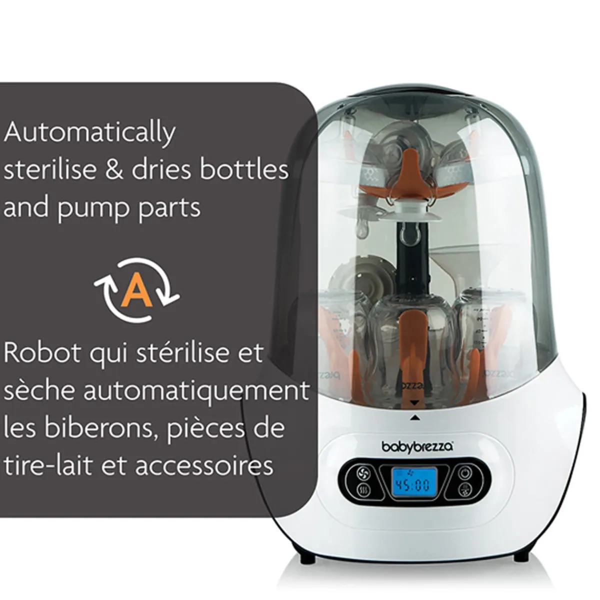 Bottle Sterilizers-Baby Brezza One Step Sterilizer Dryer