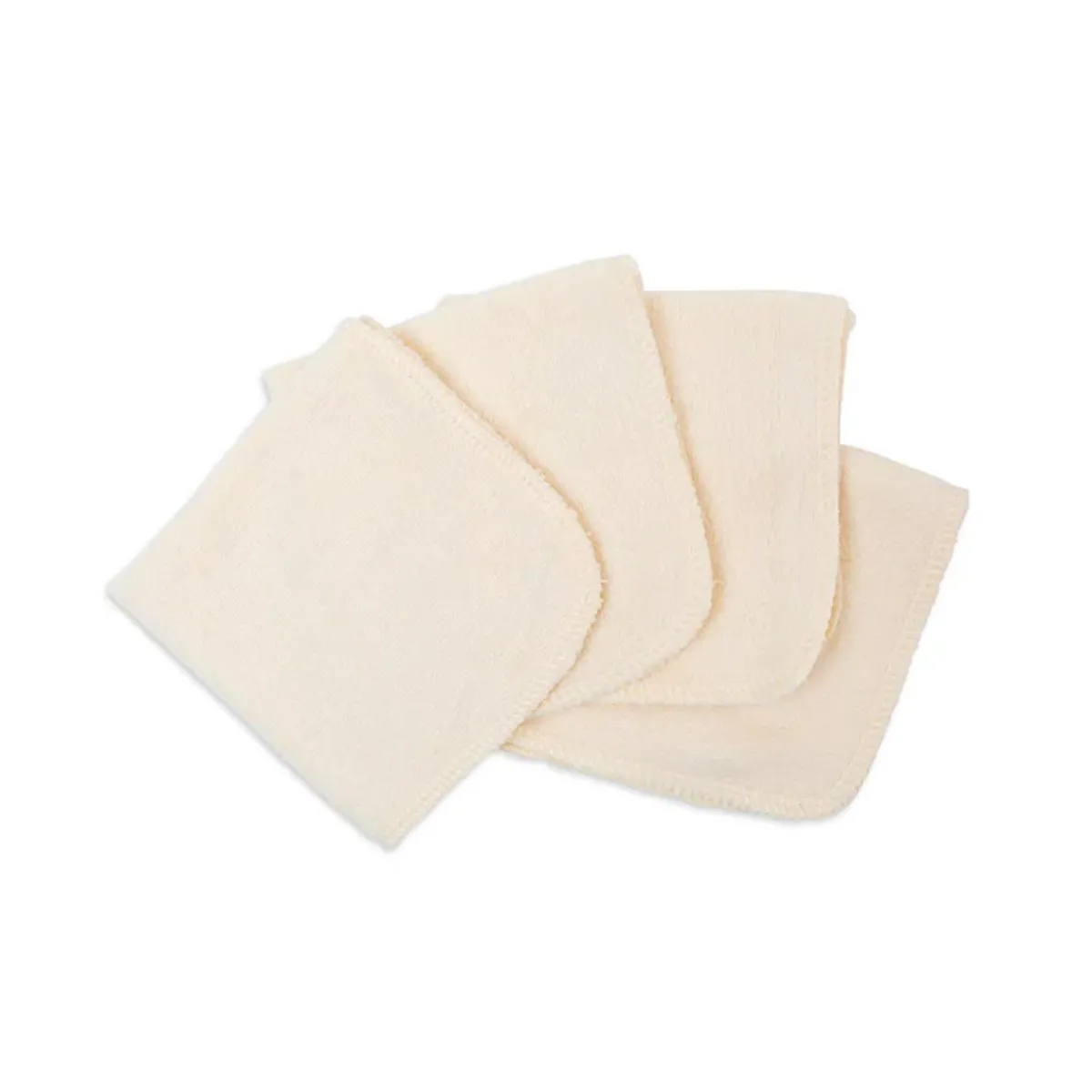 Towels + Cloths-Lulujo Organic Cotton Face Cloth (4 Pack)