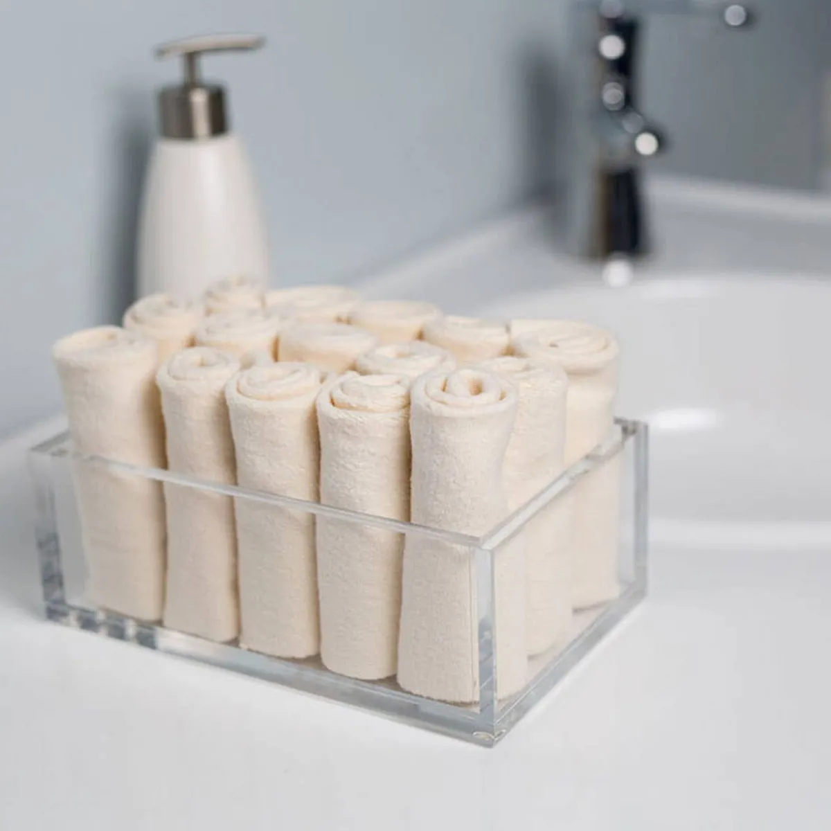 Towels + Cloths-Lulujo Organic Cotton Face Cloth (4 Pack)