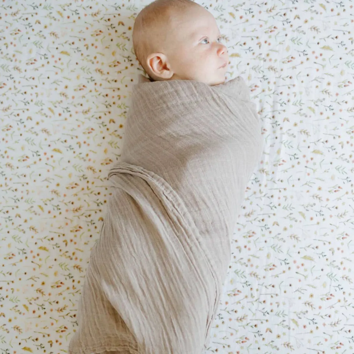 Crib Fitted Sheets-Little Unicorn Organic Cotton Muslin Crib Sheet