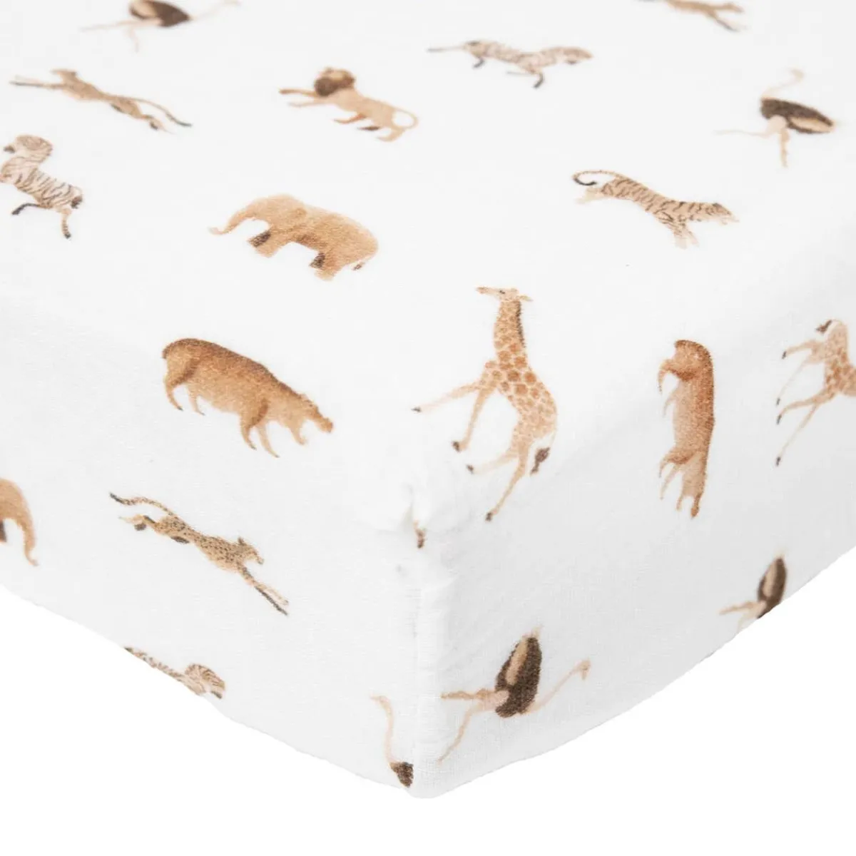 Crib Fitted Sheets-Little Unicorn Organic Cotton Muslin Crib Sheet