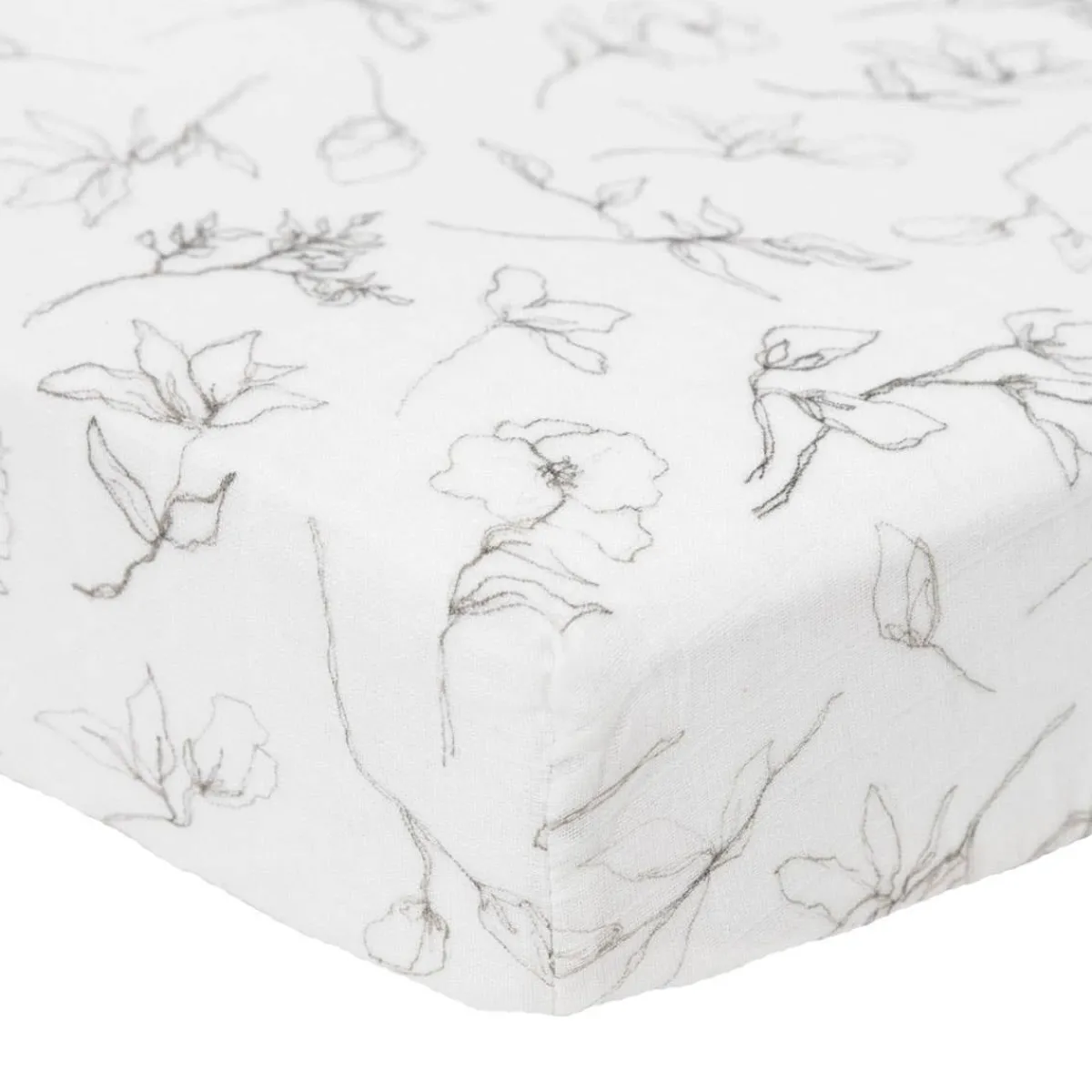 Crib Fitted Sheets-Little Unicorn Organic Cotton Muslin Crib Sheet