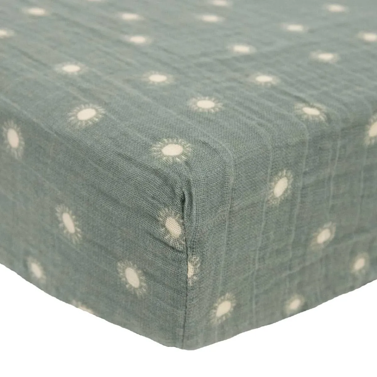 Crib Fitted Sheets-Little Unicorn Organic Cotton Muslin Crib Sheet