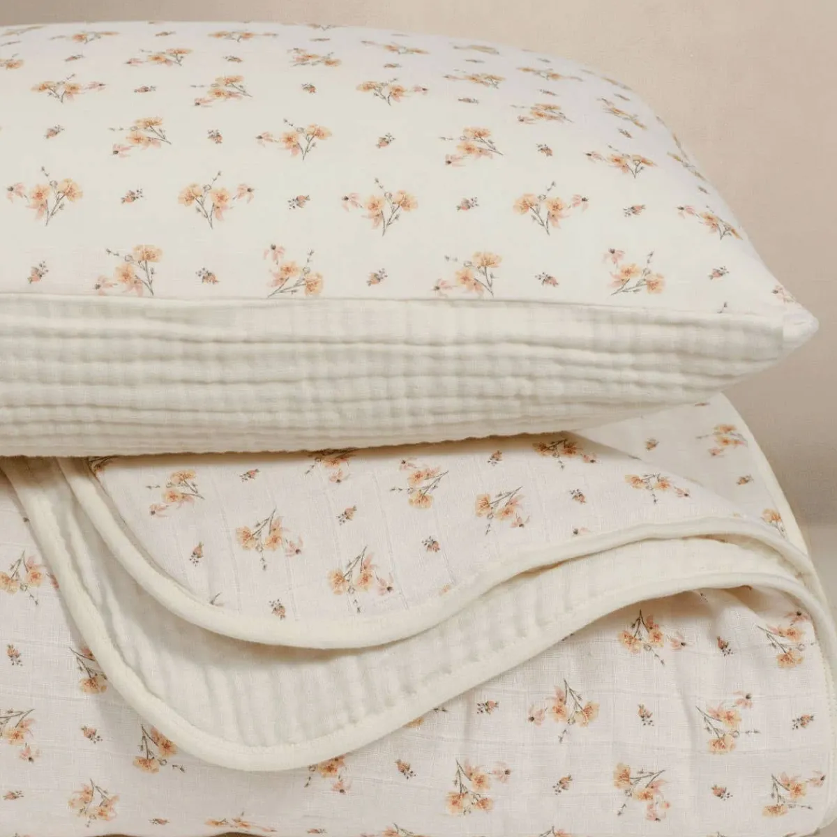 Kids Bedding|Blankets-Oilo Organic Cotton Muslin Quilt