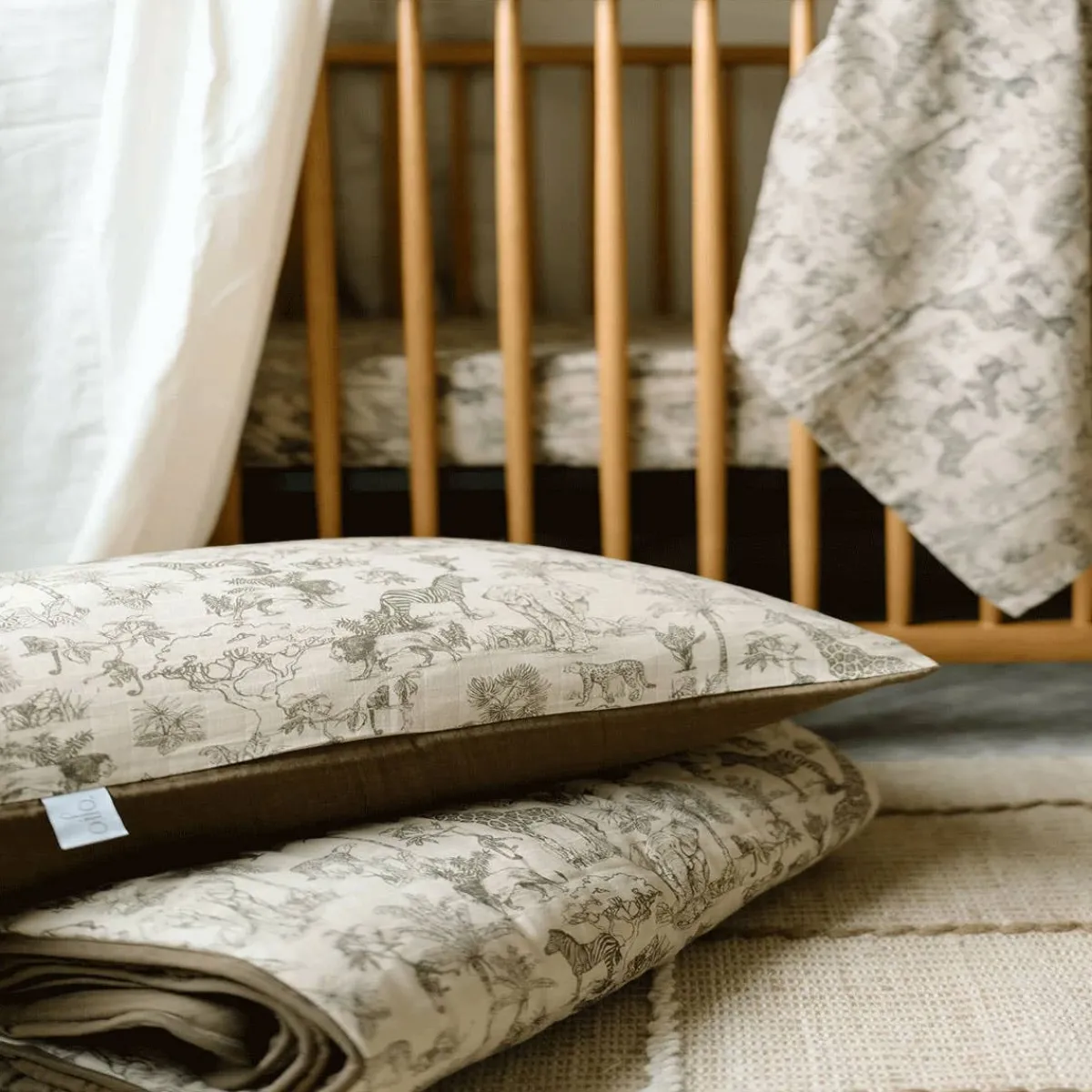 Kids Bedding|Crib Quilts-Oilo Organic Cotton Muslin Sham
