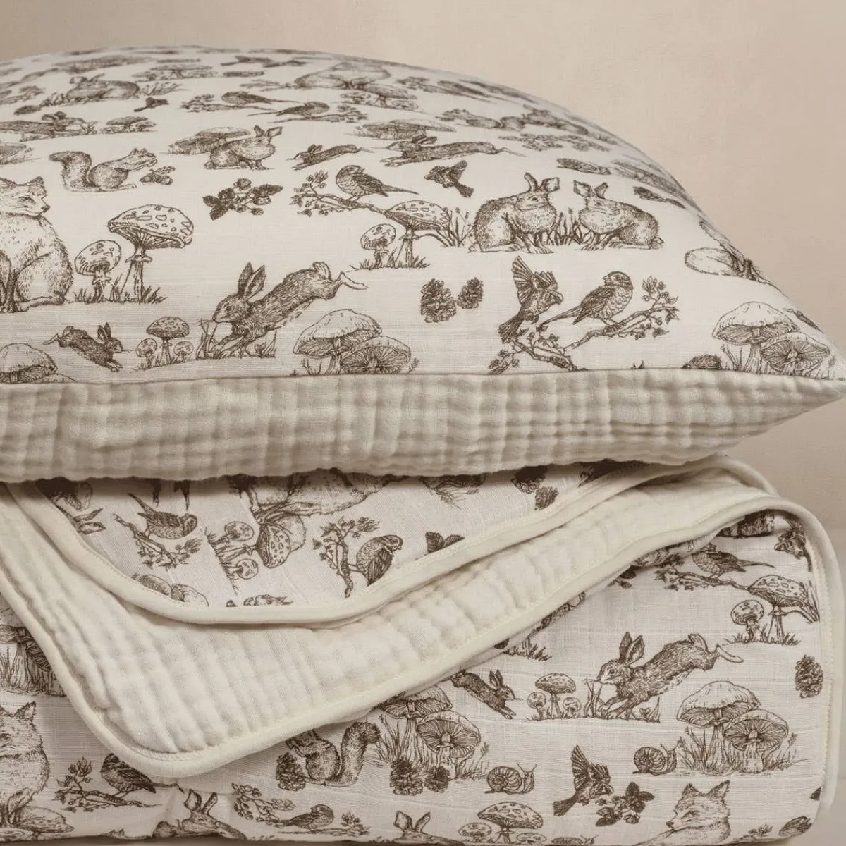 Kids Bedding|Crib Quilts-Oilo Organic Cotton Muslin Sham