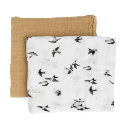 Blankets|Sleep Sacks + Wraps-Little Unicorn Organic Cotton Muslin Swaddle (2 Pack)