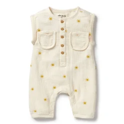 Rompers-Wilson + Frenchy Organic Crinkle Growsuit
