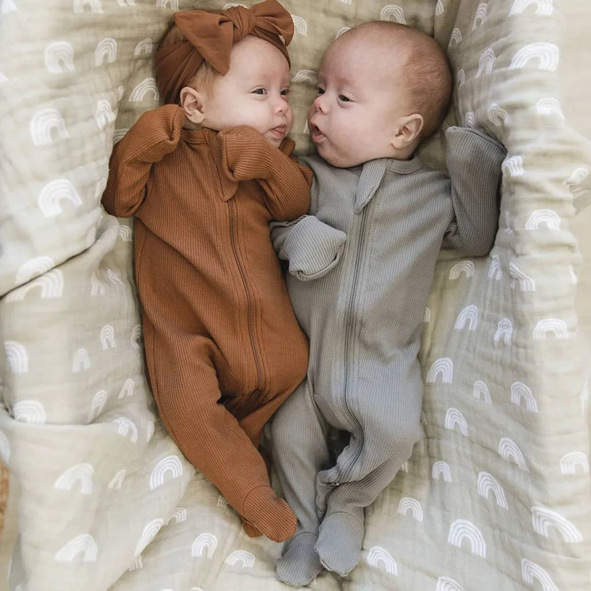 Onesies|Sleepers-Mebie Baby Organic Footed Zipper One-Piece