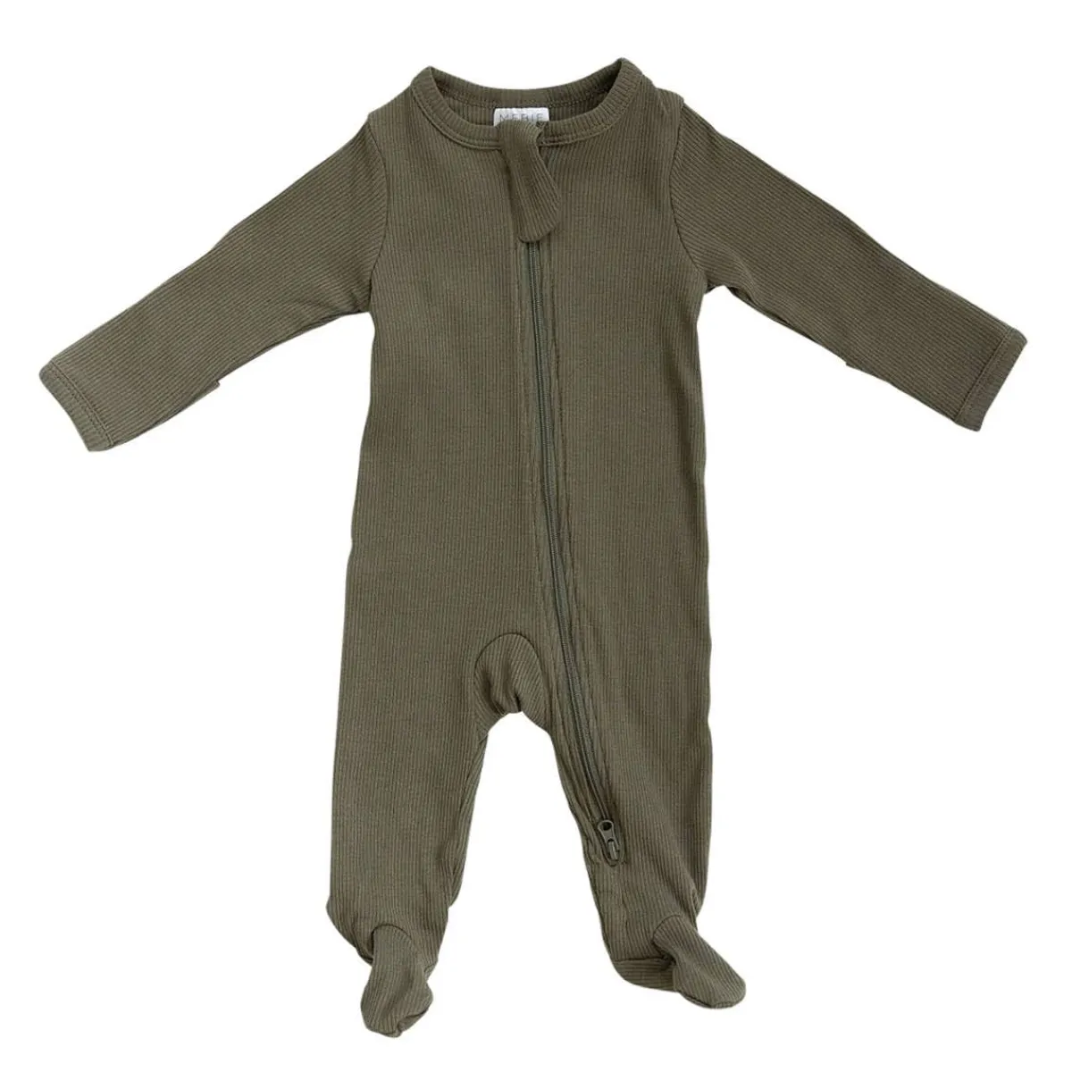 Onesies|Sleepers-Mebie Baby Organic Footed Zipper One-Piece