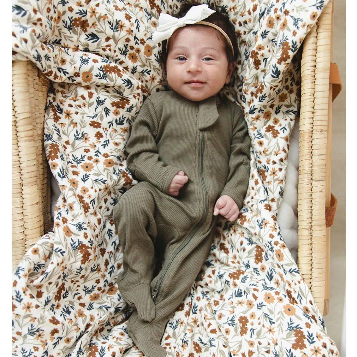 Onesies|Sleepers-Mebie Baby Organic Footed Zipper One-Piece