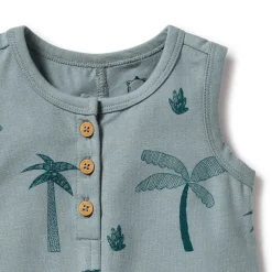 Rompers-Wilson + Frenchy Organic Henley Growsuit