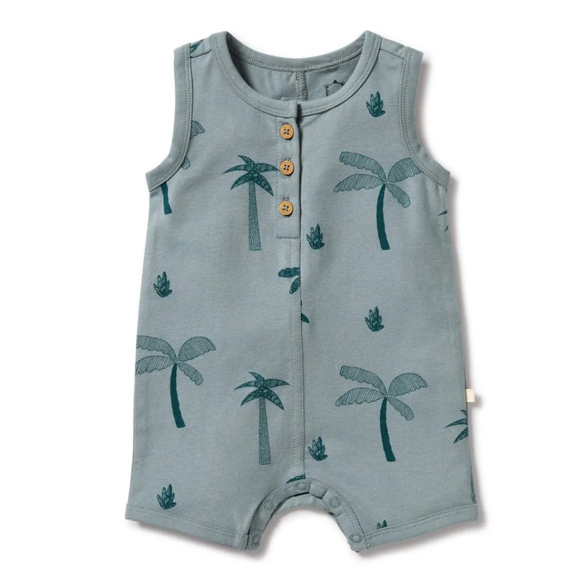 Rompers-Wilson + Frenchy Organic Henley Growsuit