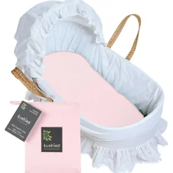 Bassinet Sheets-Kushies Organic Jersey Bassinet Fitted Sheet (Solid)