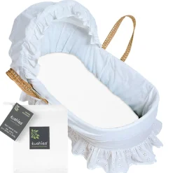 Bassinet Sheets-Kushies Organic Jersey Bassinet Fitted Sheet (Solid)