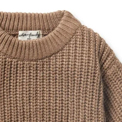 Sweaters + Jackets-Wilson + Frenchy Organic Knitted Bear Jumper