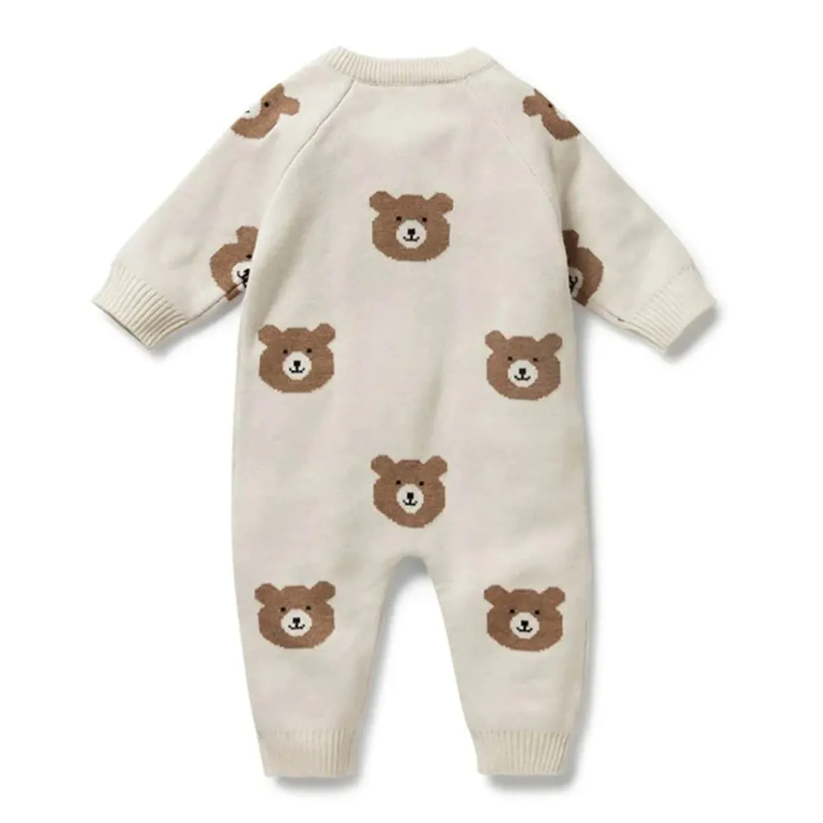 Rompers-Wilson + Frenchy Organic Knitted Jacquard Growsuit