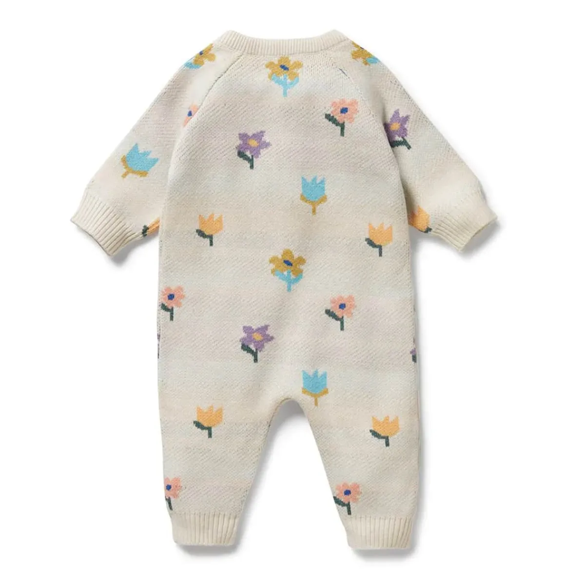 Rompers-Wilson + Frenchy Organic Knitted Jacquard Growsuit