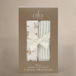 Blankets|Sleep Sacks + Wraps-Oilo Organic Swaddle Blanket (2 Pack)