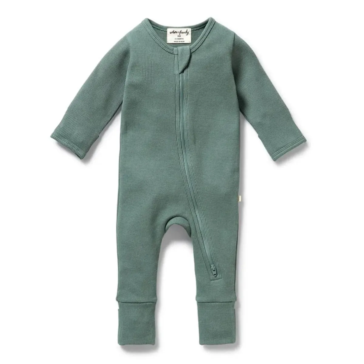 Onesies|Sleepers-Wilson + Frenchy Organic Waffle Zipsuit