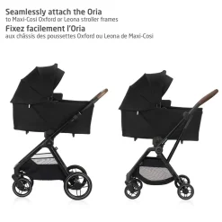 Stroller Accessories-Maxi-Cosi Oria Bassinet Carry Cot Twillic Black