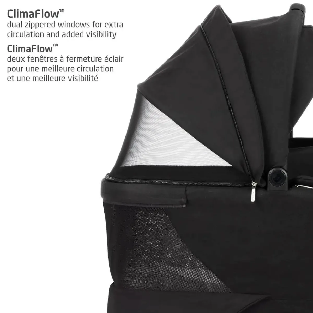Stroller Accessories-Maxi-Cosi Oria Bassinet Carry Cot Twillic Black