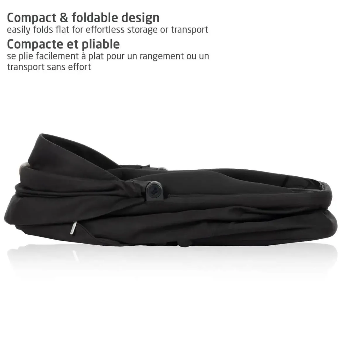 Stroller Accessories-Maxi-Cosi Oria Bassinet Carry Cot Twillic Black