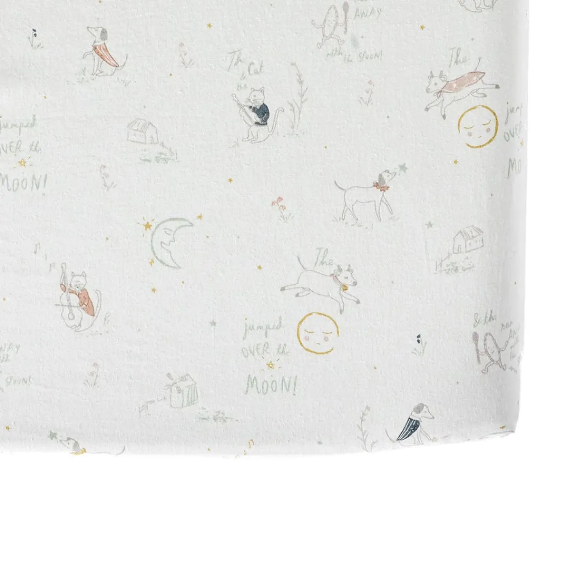 Crib Fitted Sheets-Pehr Over the Moon Crib Sheet