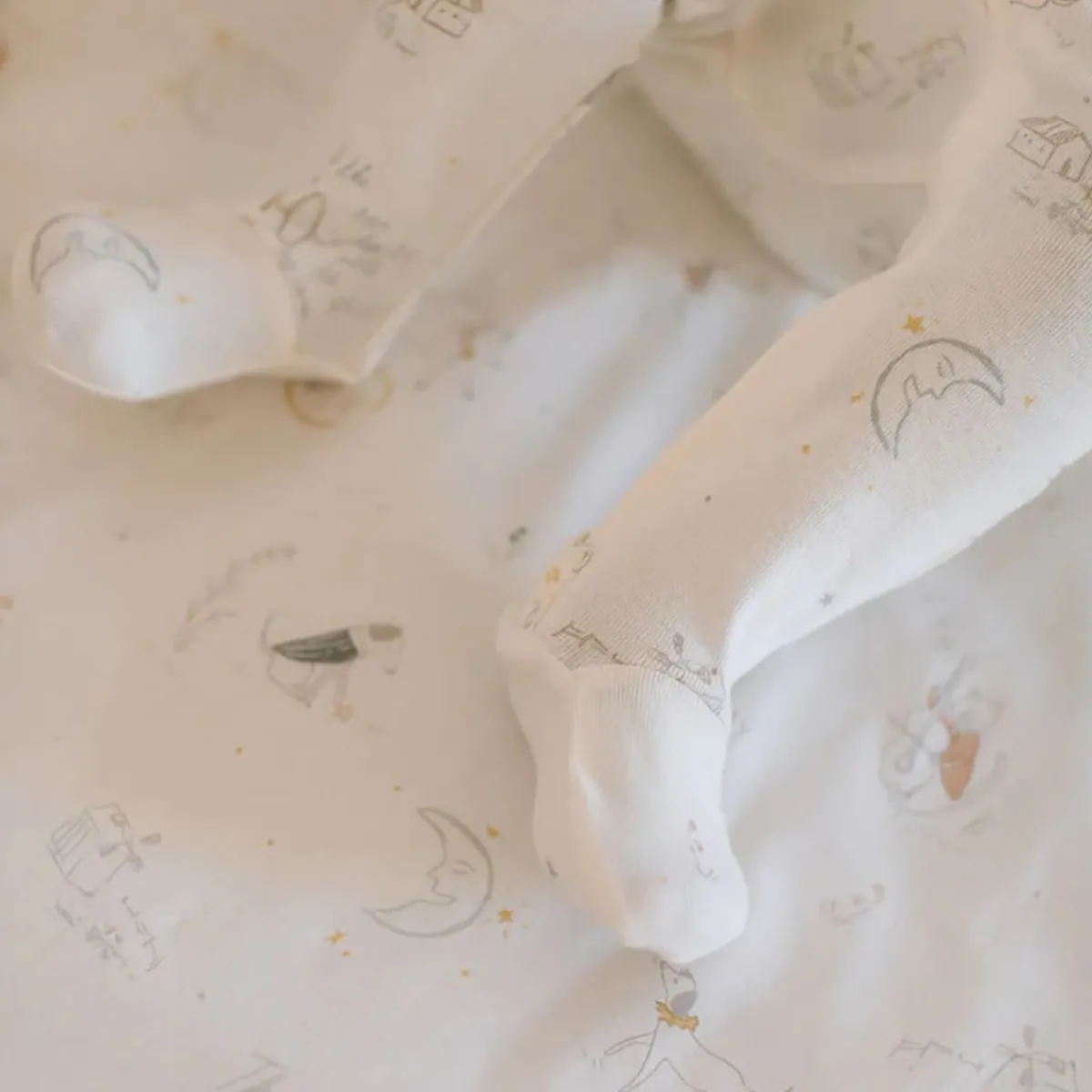 Crib Fitted Sheets-Pehr Over the Moon Crib Sheet