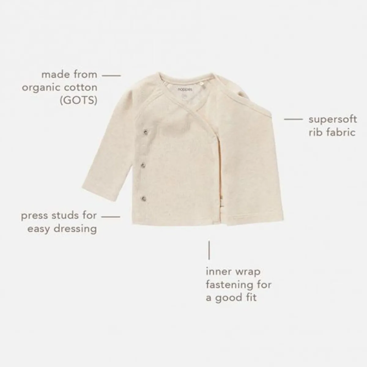 Tops + Tees-Noppies Overlap Rib Tee - Nanyuki