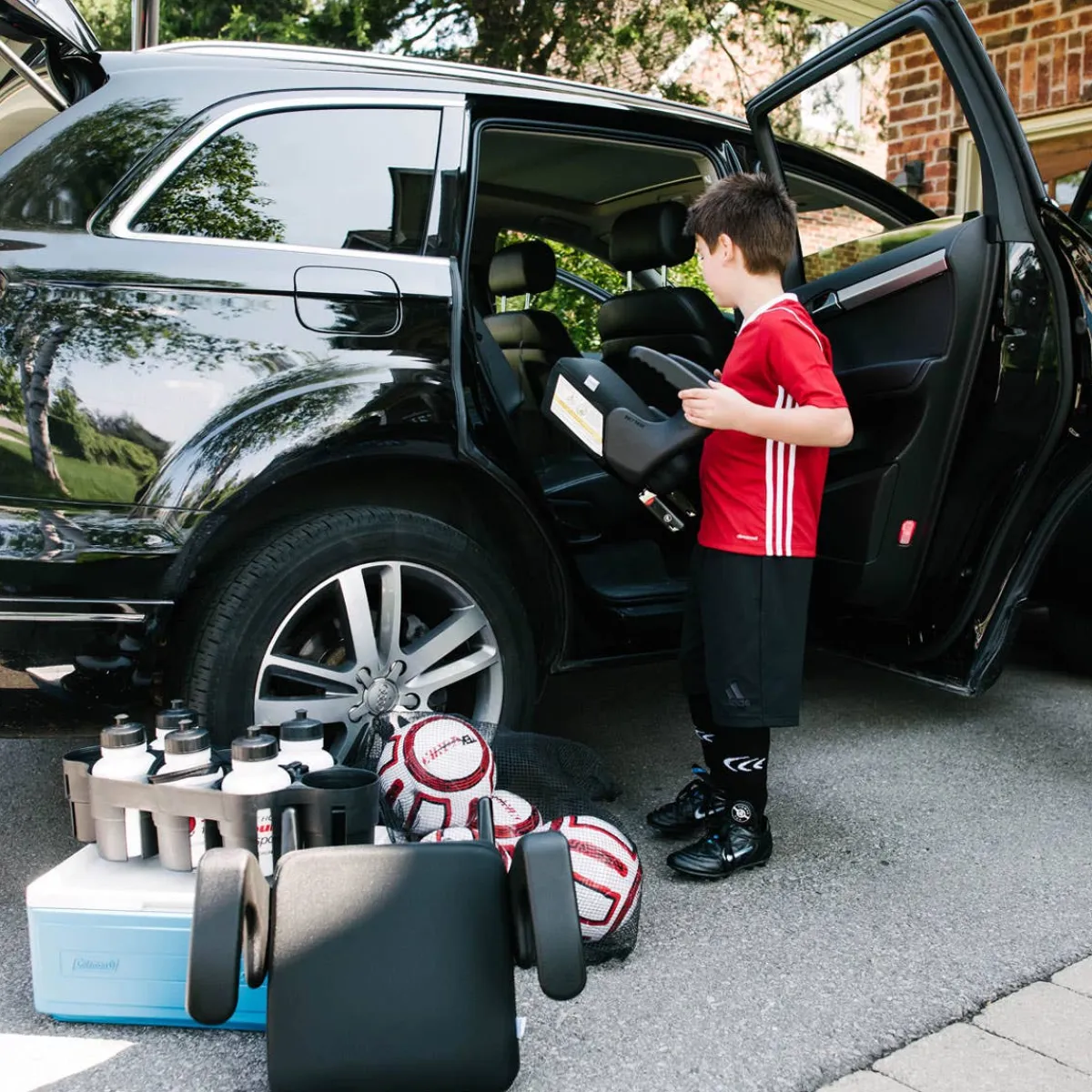 Car Seat Bases|Backless Booster Seats-Clek Ozzi Booster Seat - Jersey Knit