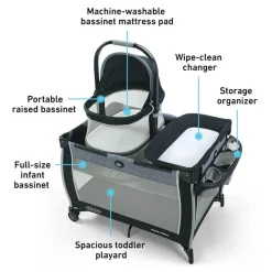 Playards|Travel Gear-Graco Pack 'n Play Day2Dream Bassinet Playard