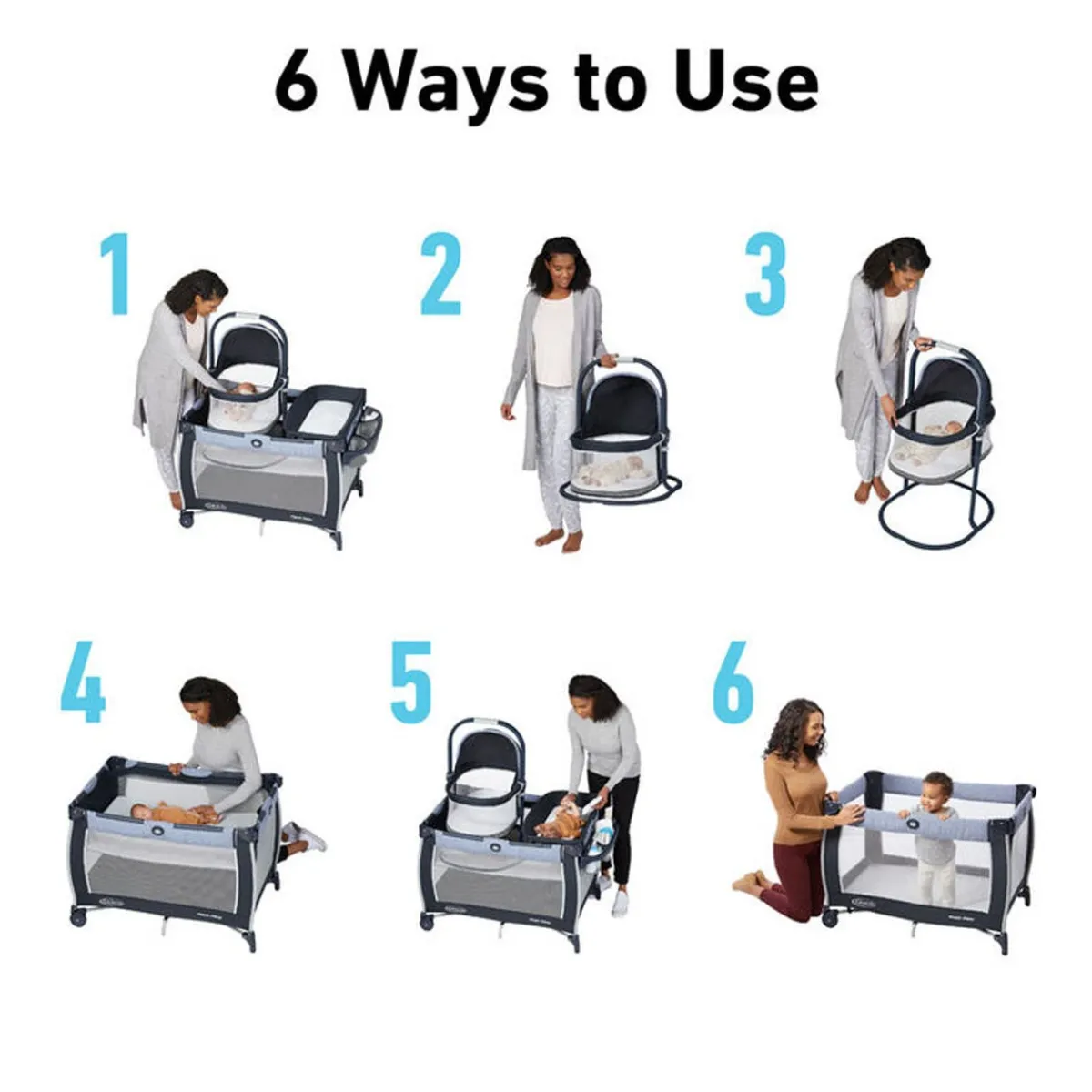 Playards|Travel Gear-Graco Pack 'n Play Day2Dream Bassinet Playard