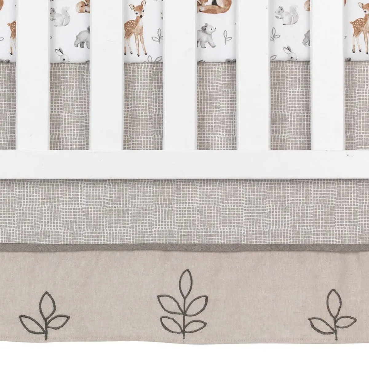 Crib Bedding Sets-Lambs & Ivy Painted Forest 4 Piece Crib Set