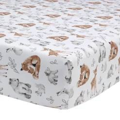 Crib Bedding Sets-Lambs & Ivy Painted Forest 4 Piece Crib Set