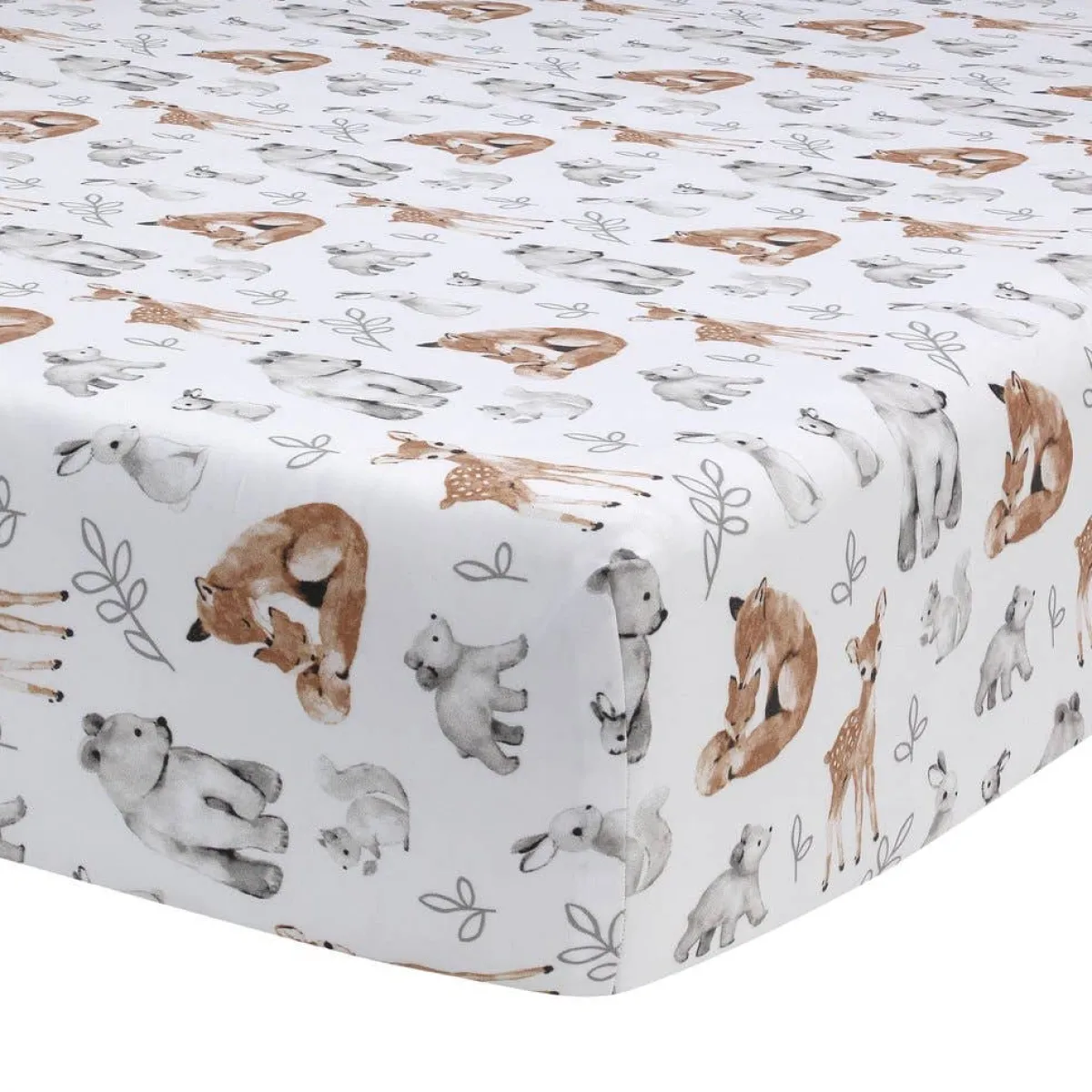 Crib Bedding Sets-Lambs & Ivy Painted Forest 4 Piece Crib Set