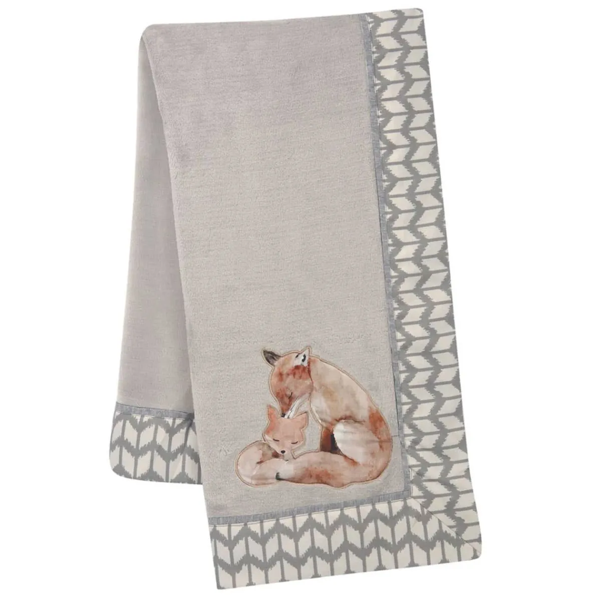 Blankets-Lambs & Ivy Painted Forest Appliqued Blanket