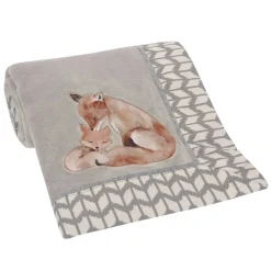 Blankets-Lambs & Ivy Painted Forest Appliqued Blanket